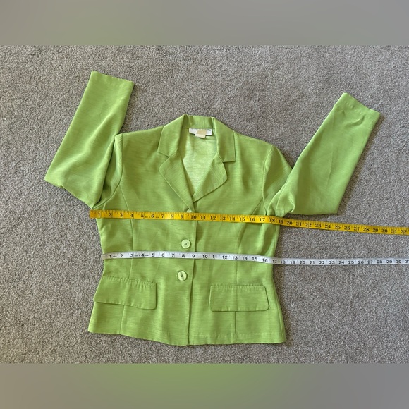 Petite Sophisticate blazer size S Green party casual mother of pearl buttons - Picture 3 of 7